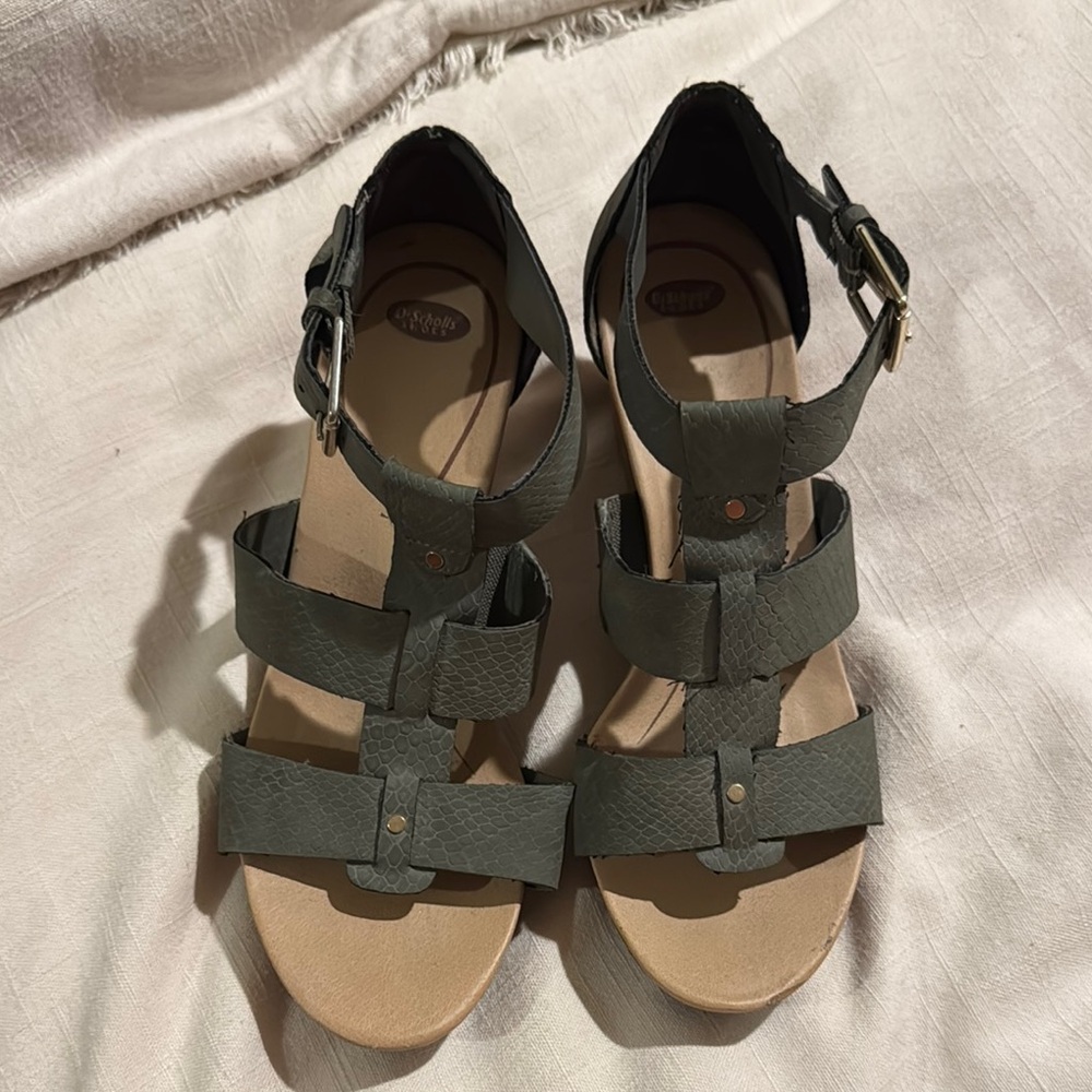 Women's Dr. Scholls Wedge Sandals in Green - Picture 3 of 5